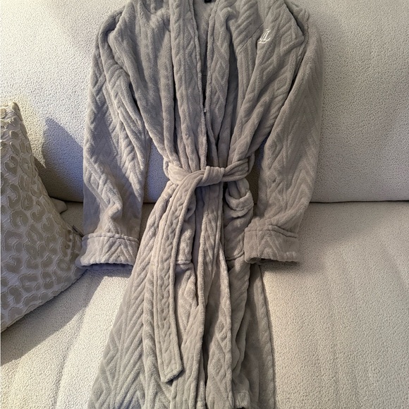 Ralph Lauren Gray Textured Robe - Picture 1 of 1
